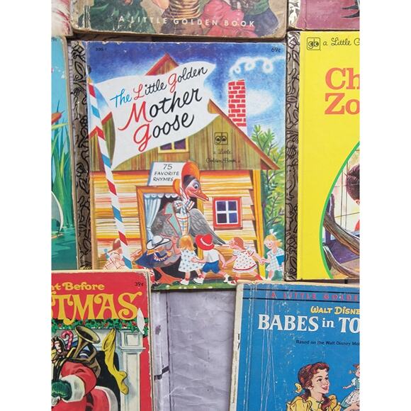 Vintage Little Golden Books Lot 8 Disney Christmas Mother Goose More 50s 60s - Picture 5 of 16